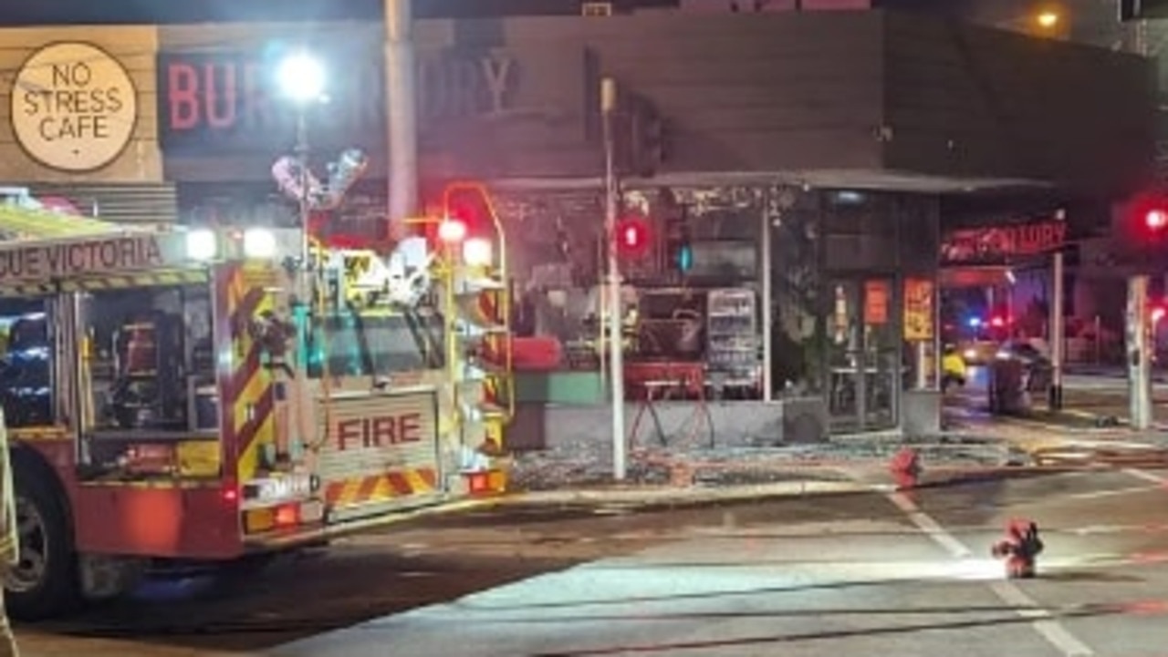 Burgertory‘s Caulfield store was severely damaged by the blaze. Picture: Reddit