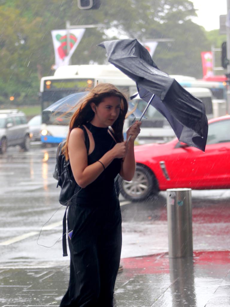 Umbrella sales would be up today. Picture: John Grainger