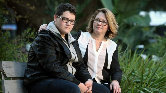 Max and mum Cathy (not real names) reflect on how he overcame serious mental health issues with help from a government-run program due to have its funding cut. Picture: Richard Dobson