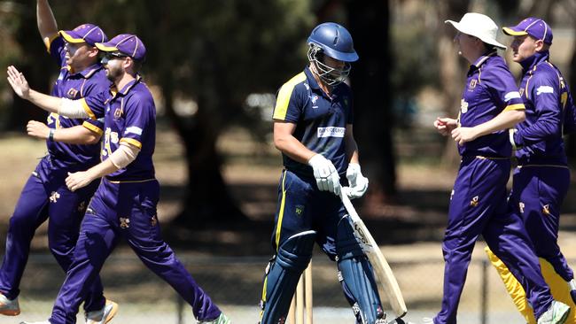 Altona celebrates a wicket last season. Picture: Mark Dadswell