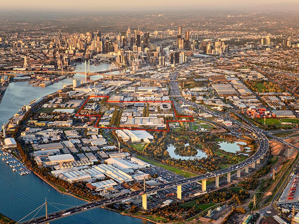 The location of the new University of Melbourne campus at Fishermans Bend. Picture: Supplied