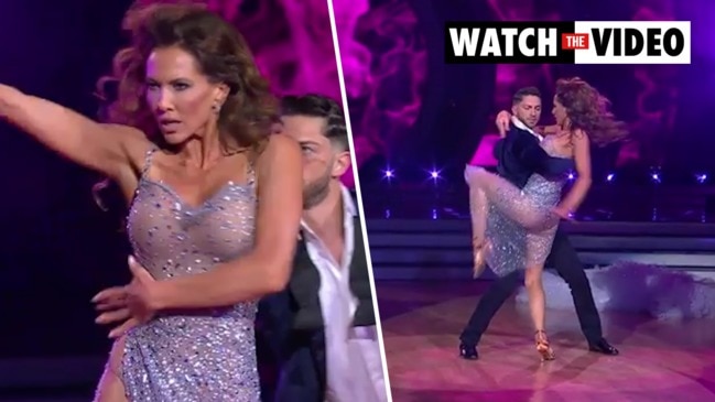 Kyly Clarke stuns in racy sheer dress in DWTS finale