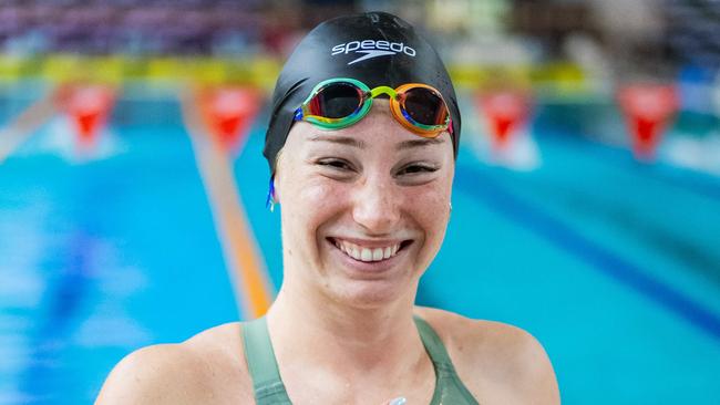 Mollie O'Callghan pictures from Queensland swimming titles. Sunday's 100m backstroke heats.Picture: Wade Brennan (Swimming Queensland)