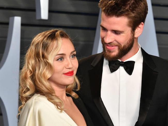 Miley and Liam in happier times. (Photo by Dia Dipasupil / GETTY IMAGES NORTH AMERICA / AFP)