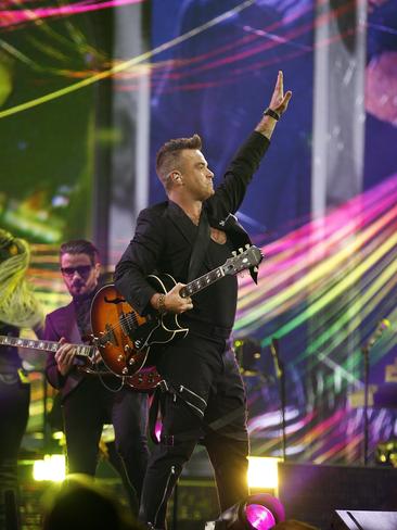 Robbie Williams kicks off the Australian leg of his Let Me Entertain You Tour at Perth Arena. PHOTO: MARIE NIRME