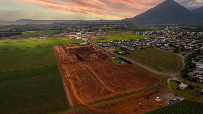 The Gordonvale development Cutter's Rise may ultimately comprise about 400 lots and facilities including a retirement village, child care centre, and supermarket. Only 5 of 41 lots in stage 1 remain for sale. Picture: supplied.