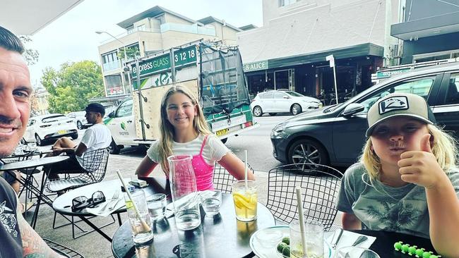 Pink and family enjoyed a meal at Bills in Bondi. Picture: Instagram