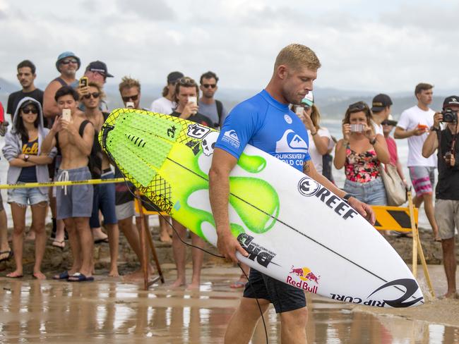 Mick Fanning, AUS, in action in round 1 of the Quiksilver Pro at Snapper. Picture: Jerad Williams