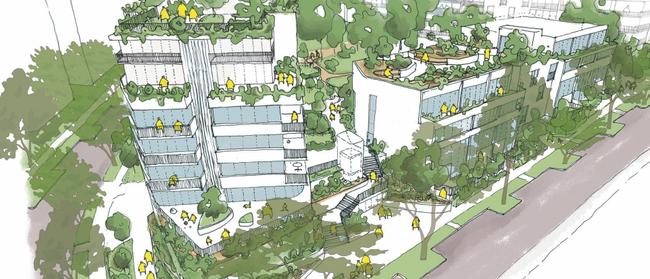 A concept development for 255 units across five apartment buildings in Cadman Cres, Castle Hill.