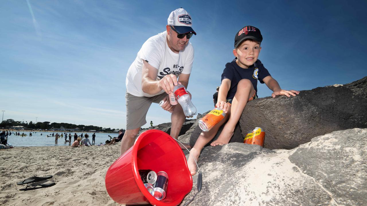 People could raise money by collecting litter from public places instead of rummaging through other people’s bins. Picture: Tony Gough