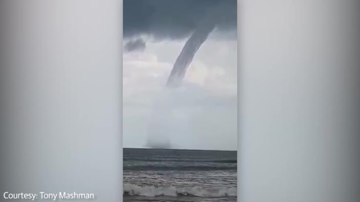 Eyes on sky as rare waterspout causes a stir at Dundee | NT News