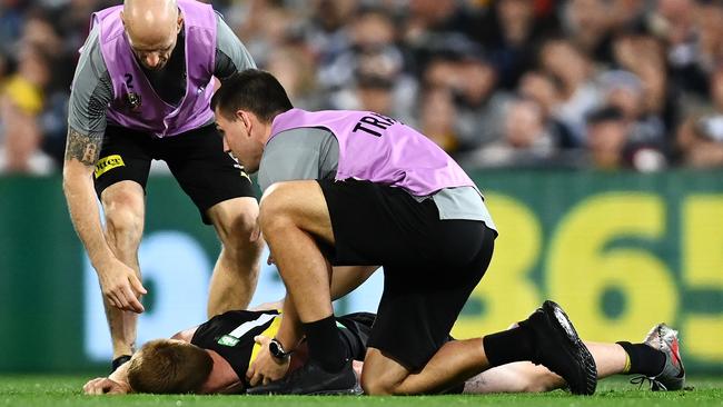 Nick Vlastuin was knocked out in the opening minutes. Picture: Getty