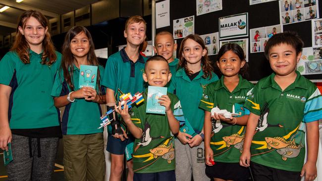 Students from Middle Point School and Malak Primary School as Territorian students descend on Darwin for the Kids in Space event. Picture: Pema Tamang Pakhrin