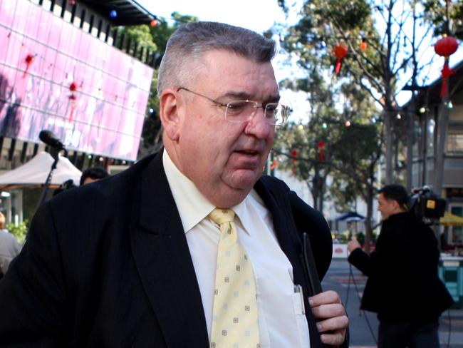 South Sydney Rabbitohs CEO Shane Richardson leaves the NRL CEO's conference at NRL headquarters at Fox Studios, Moore Park, Sydney.