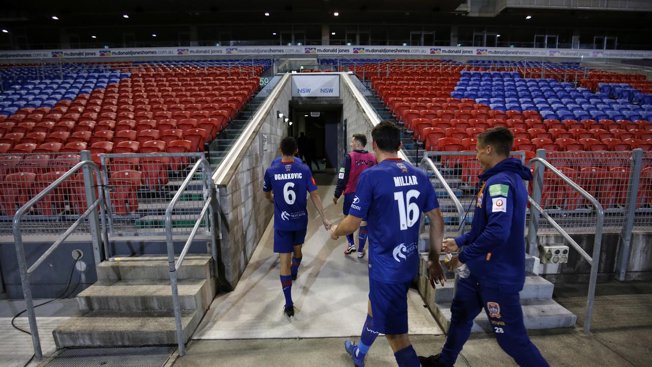 A Newcastle Jets player has tested positive for the coronavirus.