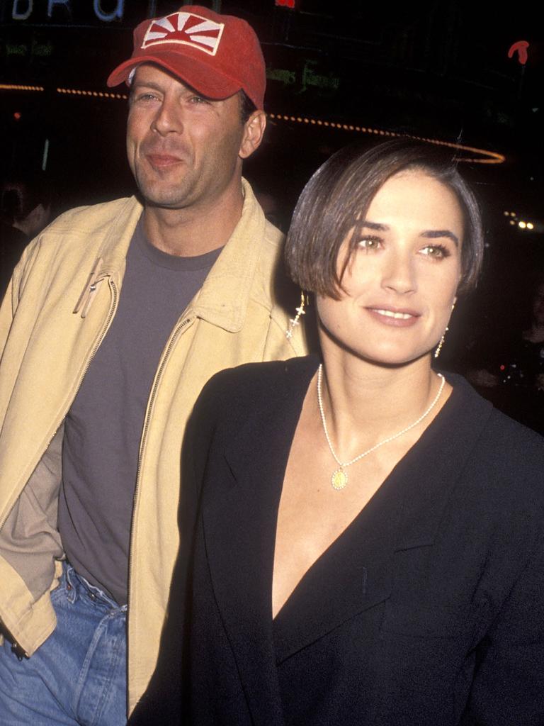 With then-husband Bruce Willis in 1991. Picture: Getty