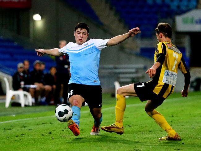 Jonathon Camilleri in action for Palm Beach in the 2014 FFA Cup. Picture: Kit Wise