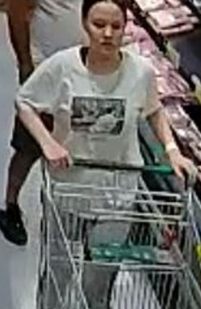 Police would like to speak to this woman in relation to some groceries allegedly stolen from a Coomera shop. Picture: Queensland Police Service