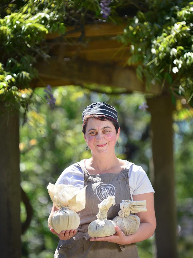 The CWA’s Marie Vassallo with her puddings. Picture : Nicki Connolly