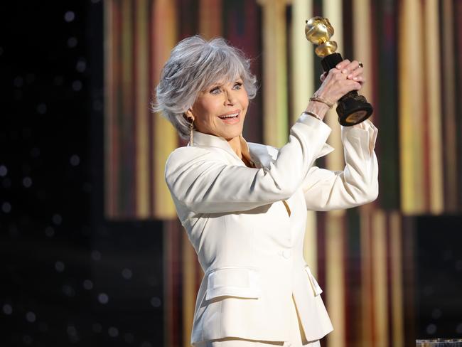 Honoree Jane Fonda accepts the Cecil B. DeMille Award onstage at the 78th Annual Golden Globe Awards at The Beverly Hilton. Picture: NBCU Photo Bank via Getty Images