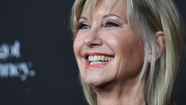 Olivia Newton-John at the G'Day USA Los Angeles Black Tie Gala in 2018. Picture: Robyn Beck / AFP