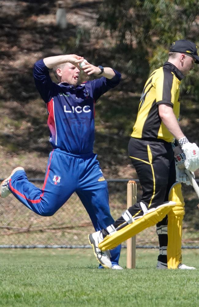 Zac Wilson bowling for Long Island. Picture: Valeriu Campan