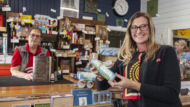 South Lismore Postmaster Tracy Ward, right, with South Lismore stalwart Kathleen Wilcox promoting Story Book Garden, which partners aged care with childhood education, establishing intergenerational connections and creating enduring legacies through storytelling.