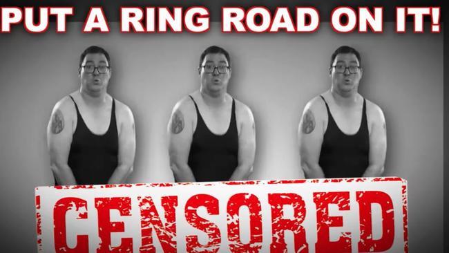 A screen shot from George Christensen's video threat to sing Beyonce's All the Single Ladies. Picture: Supplied