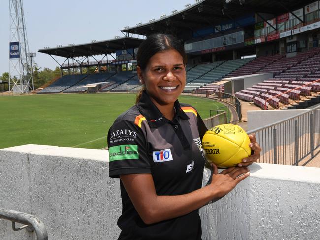 Machaelia Roberts selected by Collingwood in the AFLW draft.    Picture KATRINA BRIDGEFORD