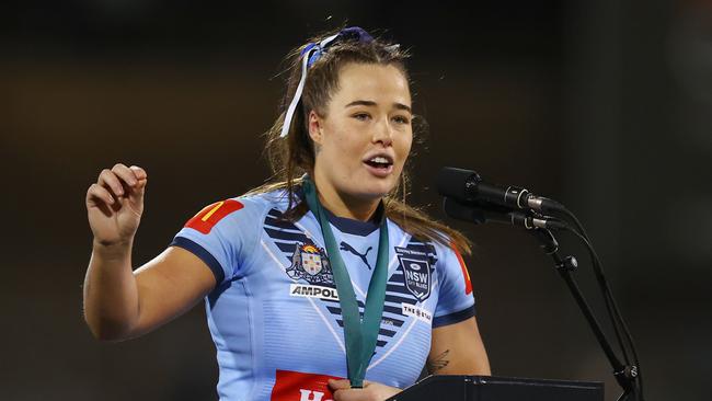 Isabelle Kelly was named player of the match for the Blues - after a match that proves the women deserve more games to show their class. Picture: Getty