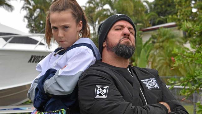 MAKING BEATS, HAVING A LAUGH: Tin Can Bay father-daughter hip hop duo Floyd and Kaliyah Barber have penned a parody to the Lil Pump hit Gucci Gang. Picture: Josh Preston