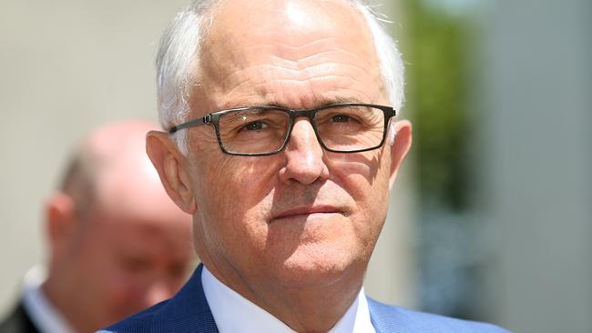 PM Malcolm Turnbull speaking at a press conference at the Department of Defence in Canberra. Picture Kym Smith