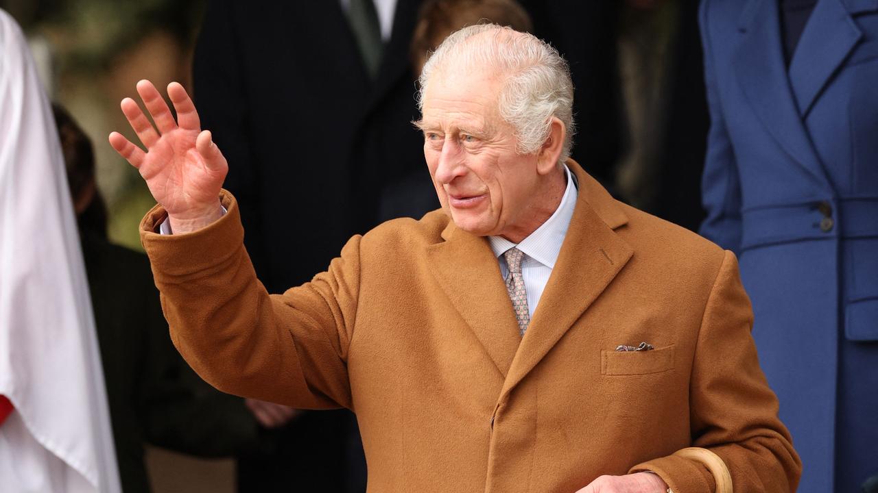 King Charles waves to wellwishers after attending the Royal Family's traditional Christmas Day service at St Mary Magdalene Church last year. Picture: AFP