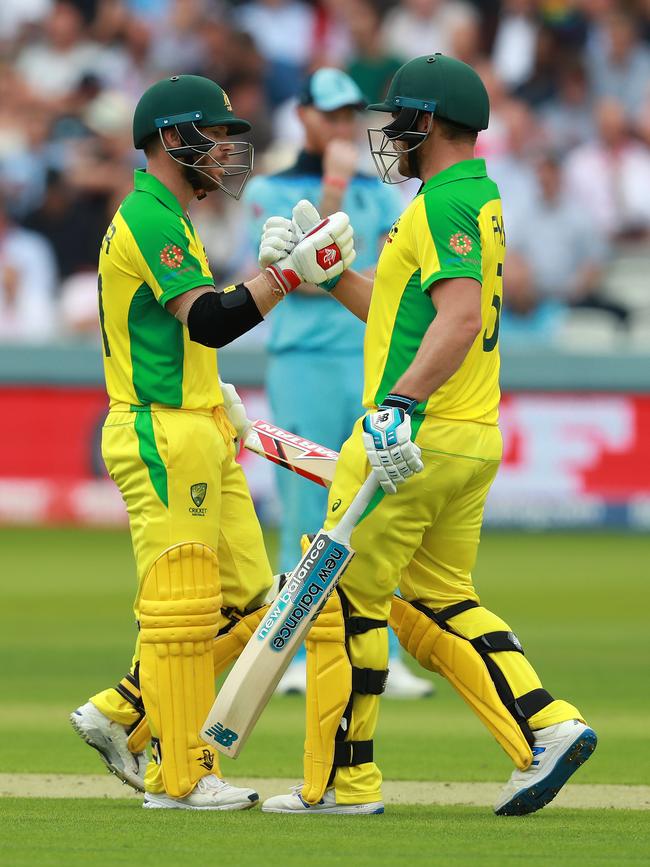 Australian openers David Warner (left) and Aaron Finch will be desperate to get their team off to a flying start. Picture: Getty Images