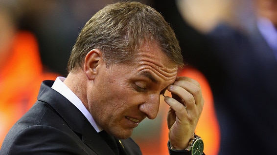 LIVERPOOL, ENGLAND - SEPTEMBER 23: Brendan Rodgers the manager of Liverpool looks on during the Capital One Cup Third Round match between Liverpool and Carlisle United at Anfield on September 23, 2015 in Liverpool, England. (Photo by Alex Livesey/Getty Images)