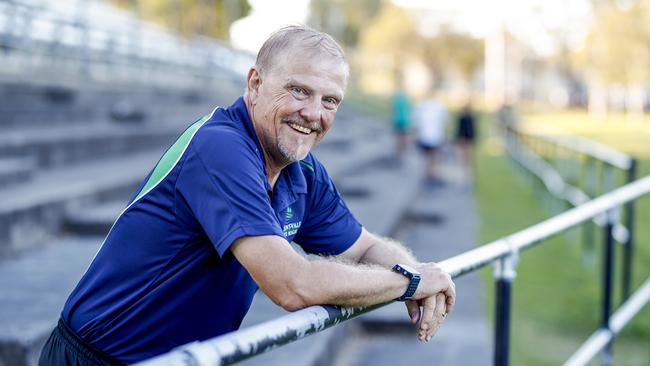 Helensvale High School teacher Brett Green reminisces about his time coaching Sally Pearson. Pic Tim Marsden