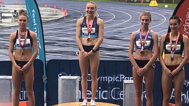 Hayley Kitching secured gold after comfortably winning the 800m final with a time of 2:04.80.