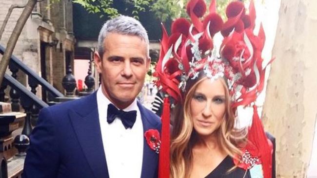 Sarah Jessica Parker looking fierce in her Met Gala hat created by Philip Treacy for her 2015 look. Picture: Instagram.