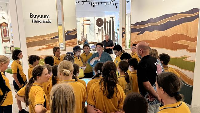 School groups like those from Boambee Public are booking in thick and fast to experience the Yarrila Place art gallery and museum.