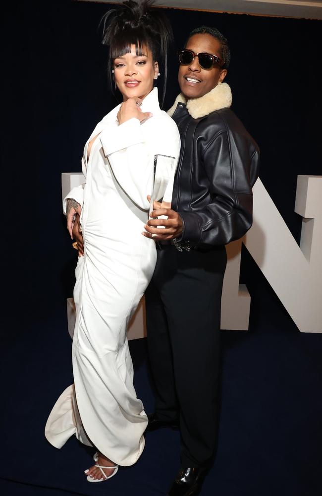 A$AP Rocky and Rihanna celebrate at the 38th Annual Footwear News Achievement Awards in New York City. Picture: Backgrid