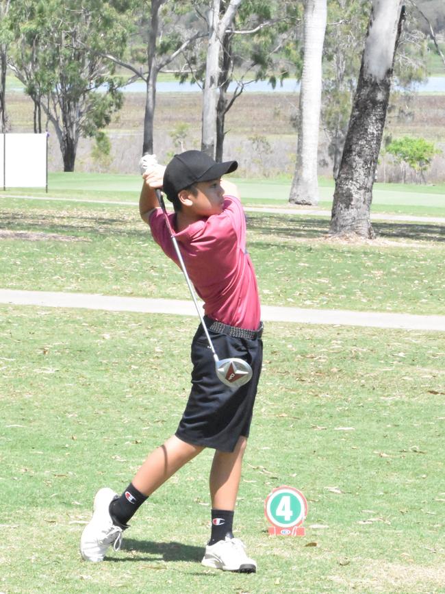 Victorian Jacob Roncal (boys 11 years) at the US Kids Golf Foundation Australian Open at the Rockhampton Golf Club on September 27.