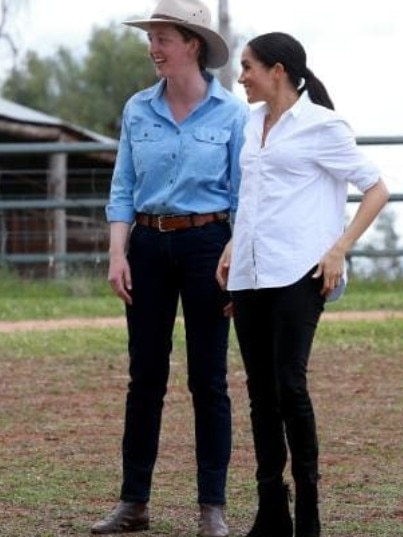 Meghan Markle endorsed the Outland Denim after wearing them in Dubbo during her Australian visit. Picture: Toby Zerna