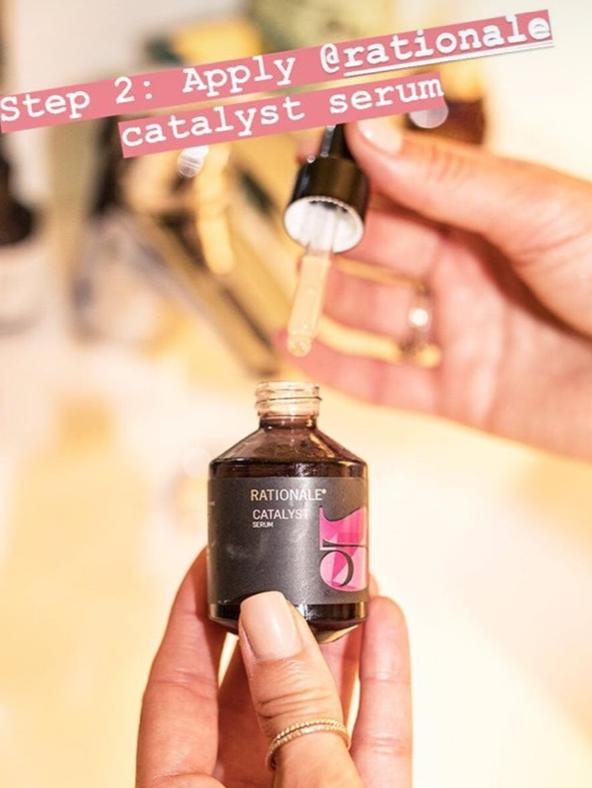 Jasmine’s second step is the Rationale Catalyst serum, valued at $156.