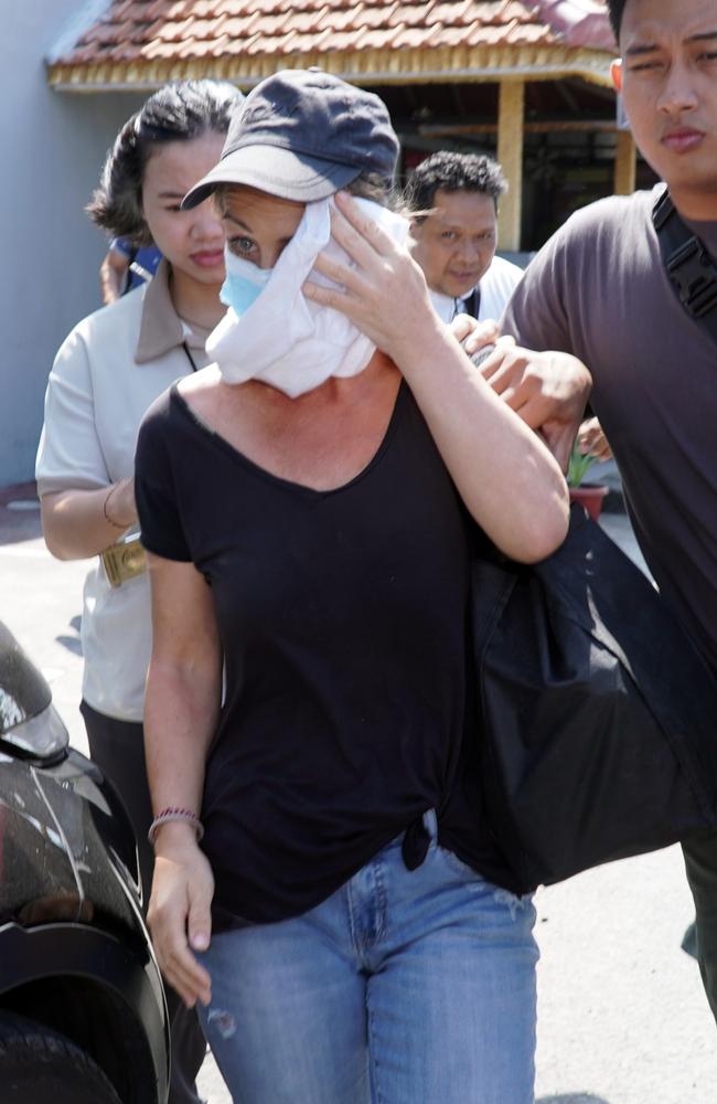 Australian Lynley Le Grand released from Kerobokan jail in Bali. Picture: Lukman S. Bintoro)