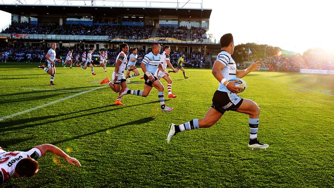 Valentine Holmes will have to contend with Rookie of the Year Jack Bird for the fullback spot. Picture: Brett Costello