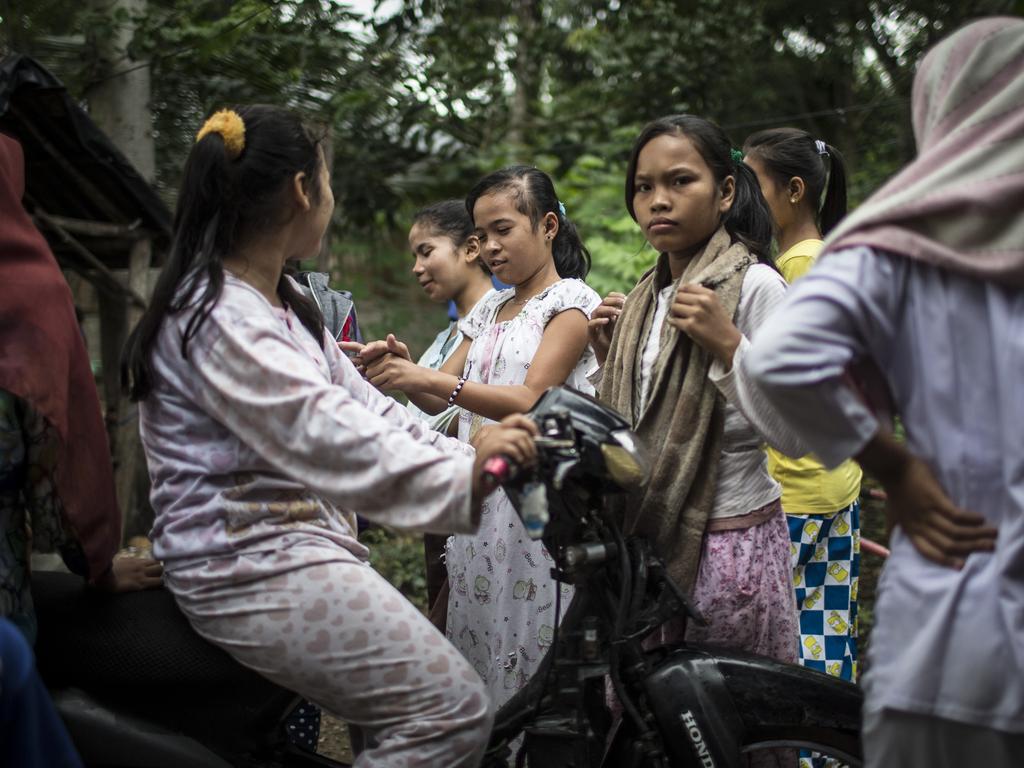 Some of the local children in the village of Padang Lawas, Indonesia. Picture by Matt Turner.