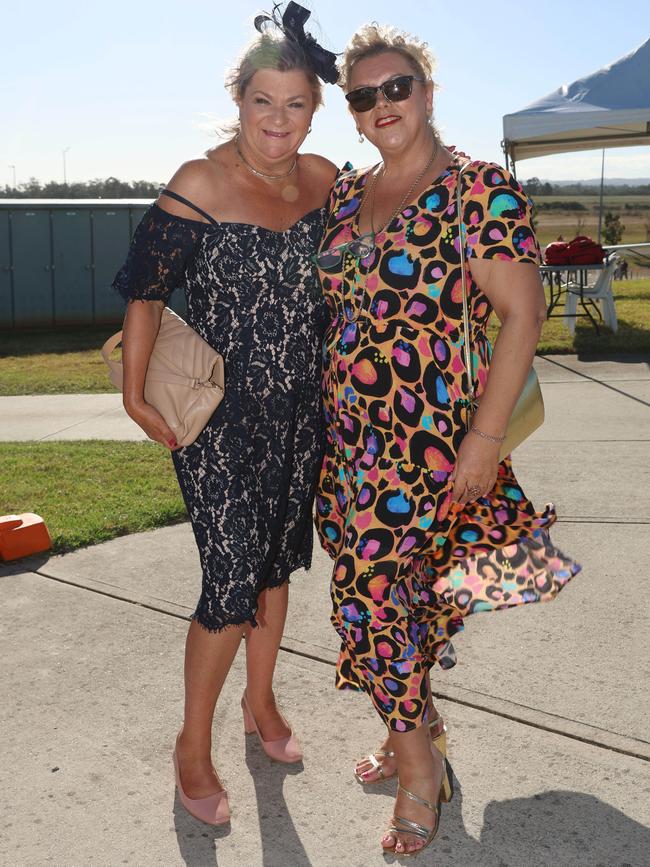 MELBOURNE, AUSTRALIA - MARCH 15 2024 June Batt and Diane Gregory attend the 2024 Pakenham Cup Picture: Brendan Beckett