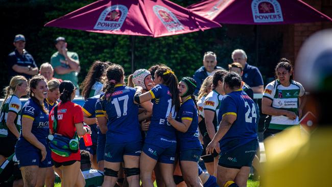 Finals footy action. Picture courtesy of Queensland Premier Rugby/ Anthony Wingard.