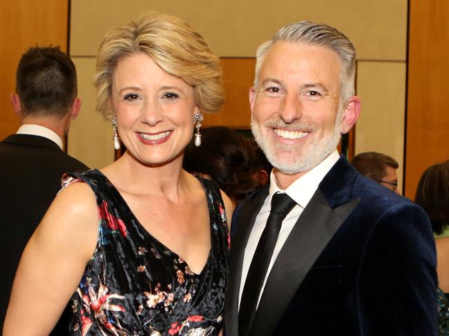 Kristina Keneally and Ben Keneally pictured at the Federal Parliamentary Press Gallery Midwinter Ball in Canberra on Wednesday 18th September 2019. Picture: Nikki Short