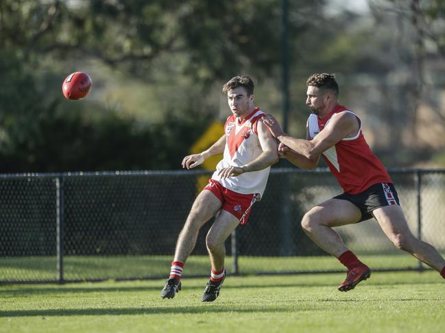 MPNFL Division 2: Karingal v Red Hill. Nathan McDonald (Karingal). Picture: Valeriu Campan